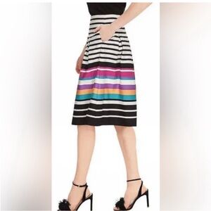 Banana Republic Black and Multicolor A-Line Skirt